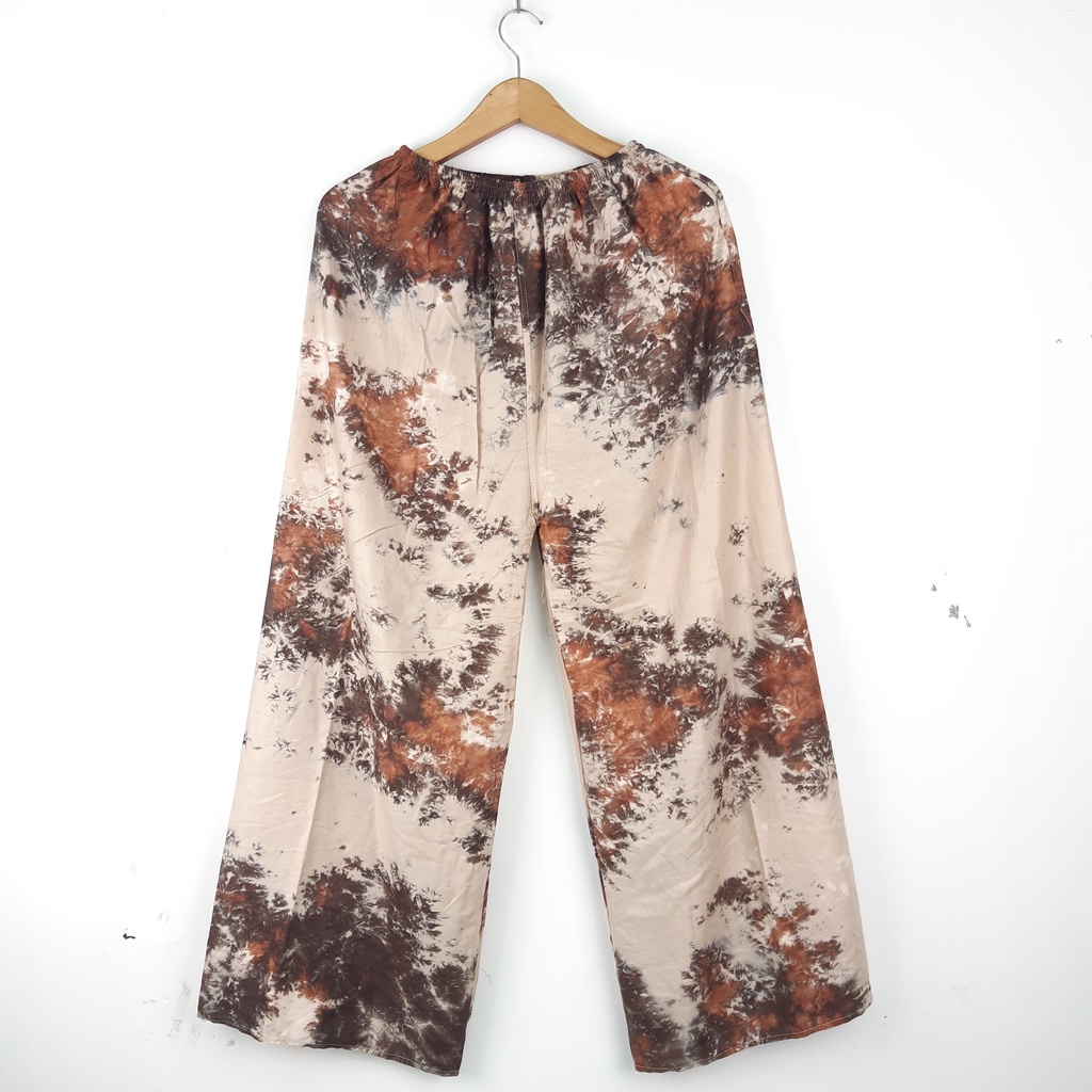 Celana Tidur Panjang Wanita Katun Rayon Motif Tie Dye