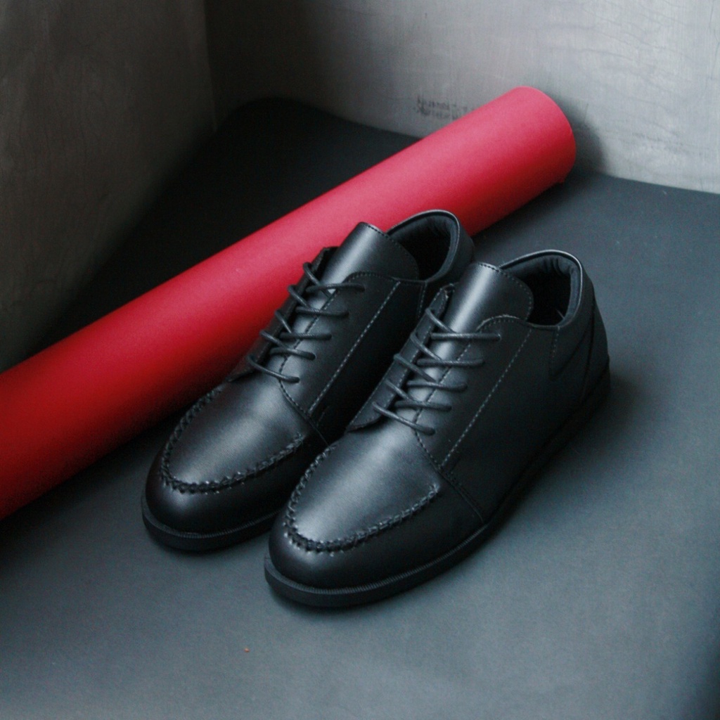 SMITH BLACK - Sepatu Kerja Formal Kantor Pria Kasual Pantofel Pria Oxford - Pantopel