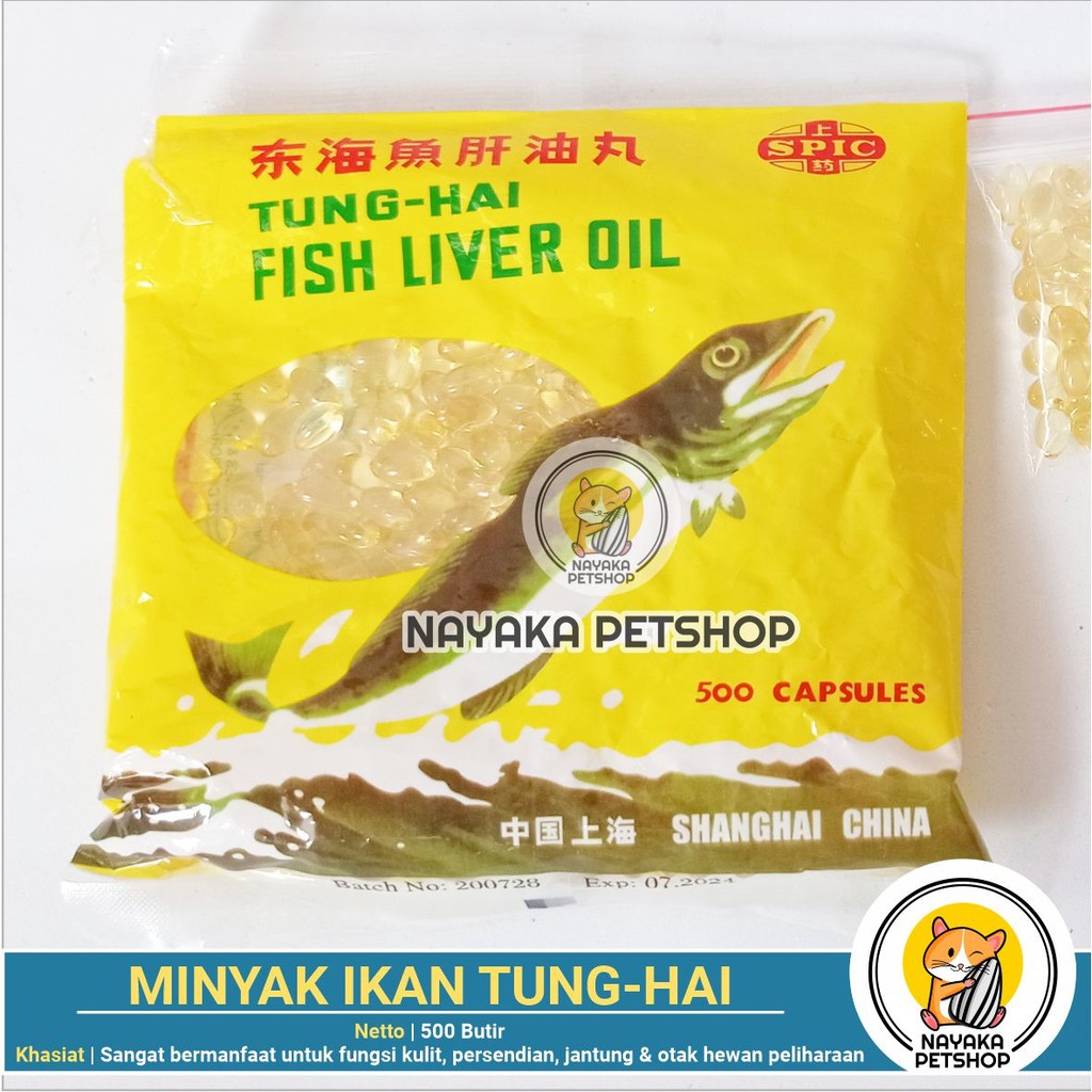 Tung Hai 500 pcs Minyak Ikan Hamster Kucing Kelinci Hewan