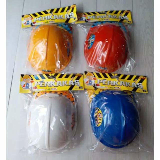 Mainan anak MAINAN HELM PERKAKAS ANAK PERALATAN TUKANG