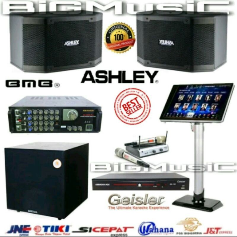 Jual Paket Sound System Karaoke Ashley K2310 10inch Dvd Geisler Layar