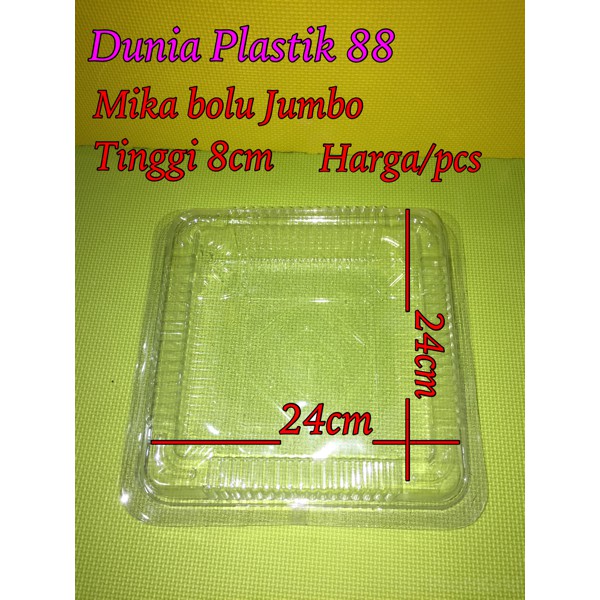 [Promo] plastik mika uk jumbo kotak box tempat mika plastik bening bolu besar terakhir