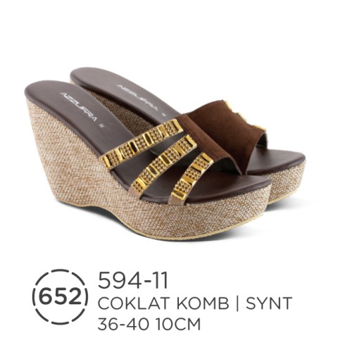 Sandal Wedges Perempuan Branded Azzura / Sendal Wedges Pesta Wanita