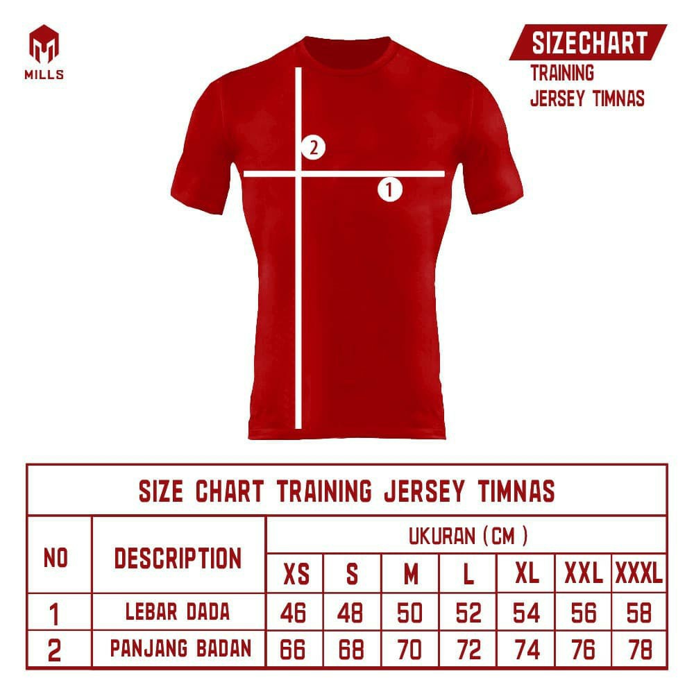 JERSEY TIMNAS GARUDA INDONESIA 2020 MILLS 1013GR BAJU LATIHAN TIMNAS TRAINING JERSEY TIMNAS ORIGINAL