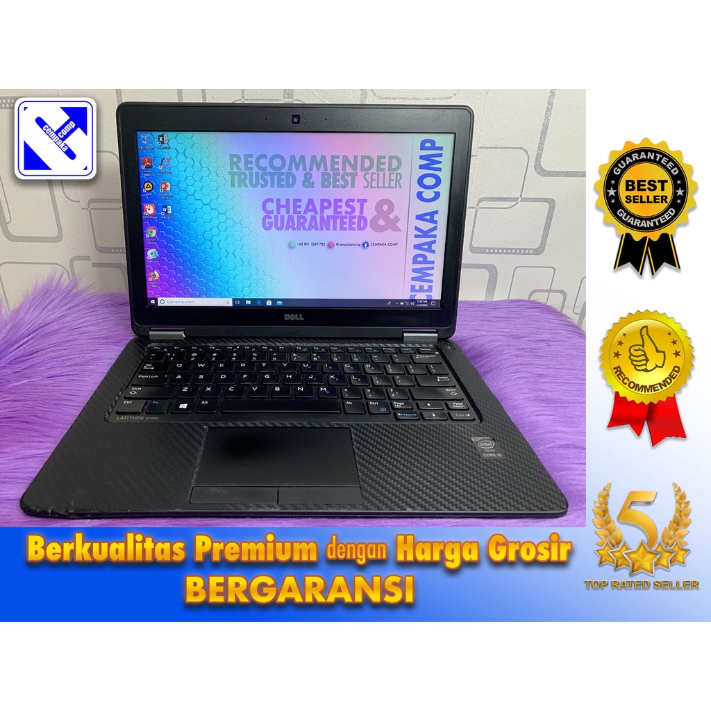 Dell Latitude E7250 Core i5-5300U 8GB SSD 256GB Not E7450 E7440 T450 E7270 BERGARANSI