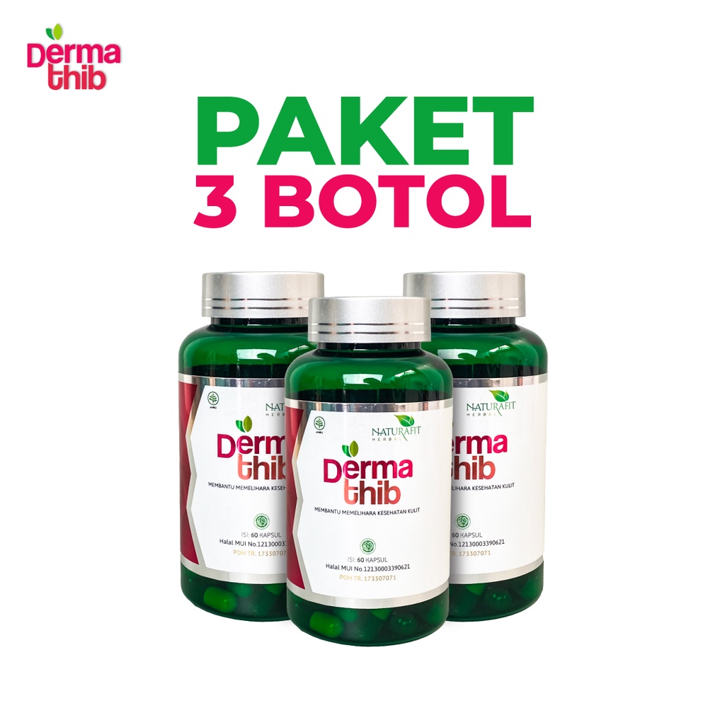 PAKET 3 BOTOL Dermathib Original Obat Jerawat Premium I Obat Gatal Gatal Alergi Kulit I Obat Bersih 