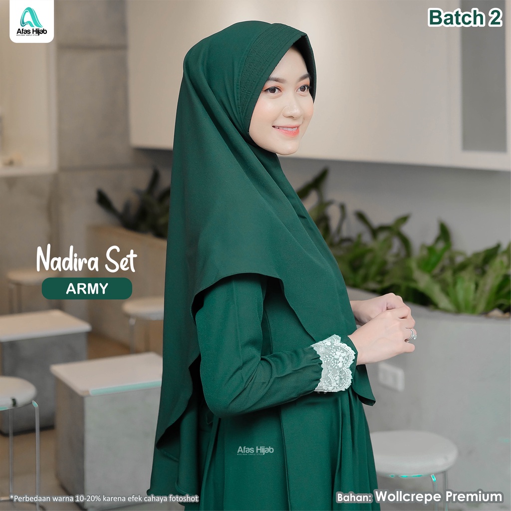 Nadira Khimar - Hijab Premium dari Afas Hijab - Hijab Instan - Jilbab khimar syari Premium