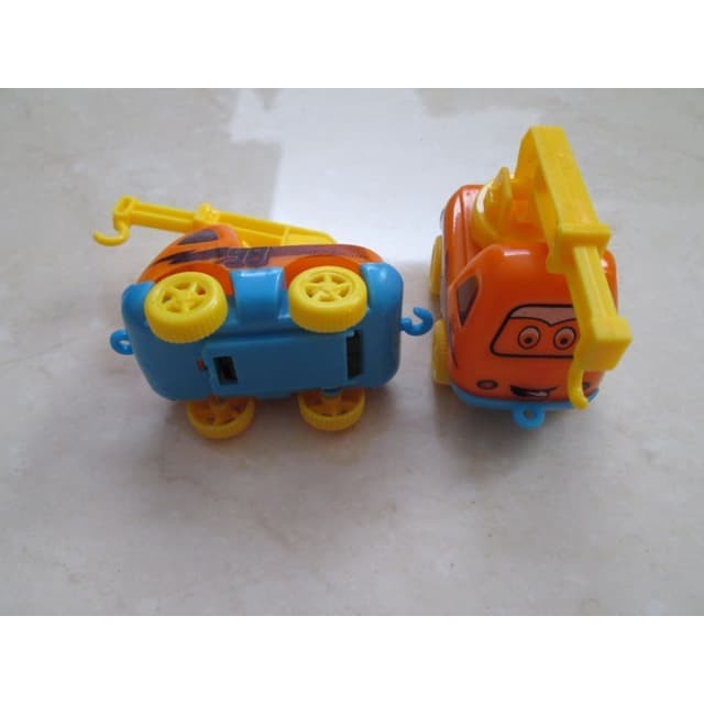 Mainan Mobil Cartoon Truck Pull Back 1 Set Isi 6 Pcs