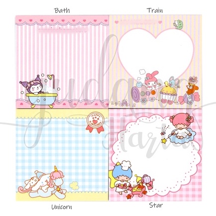 Sticky Notes Karakter Kartun Jepang Kotak Notes Unik Kelinci Telinga DIY Scrapbook GH 301389