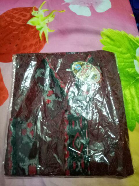 Kemeja Batik Lengan Panjang 033 Risna Batik Hrb026 Kenongo Kemeja Hem Pendek Padi Pekalongan M L Xl.