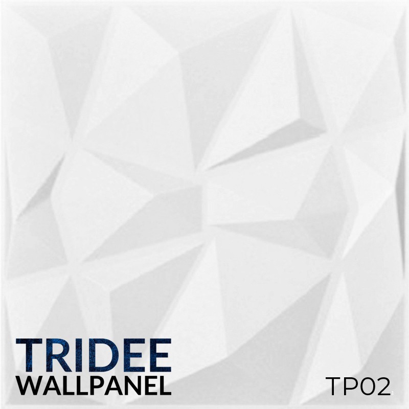 TRIDEE WALLPANEL | WALLPAPER DINDING DEKORASI | WALL PANEL 3D DINDING PVC-TP02 TRIANGLE