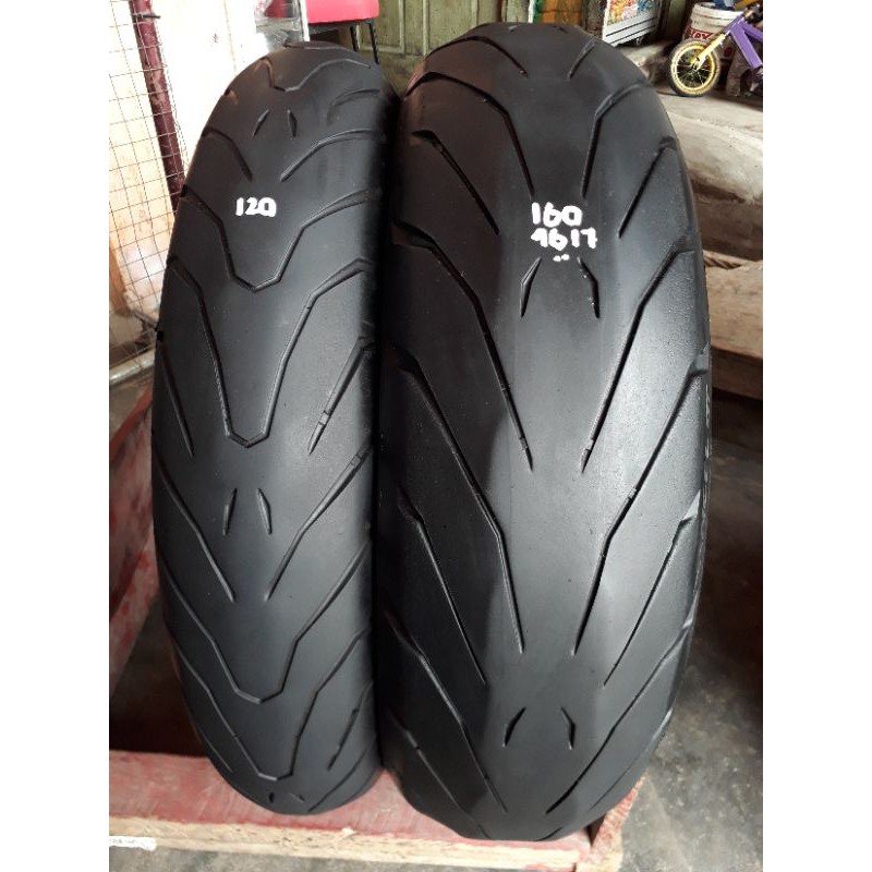 ban bekas import sepasang pireli angel gt 120 70 17 160 60 17 not supercorsa batlax