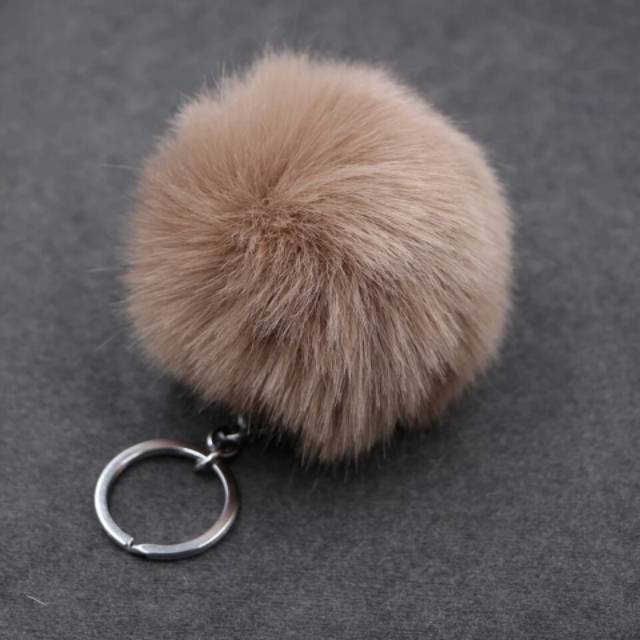 GANTUNGAN KUNCI POMPOM GANTUNGAN BULU GANTUNGAN TAS POMPOM CANTIK