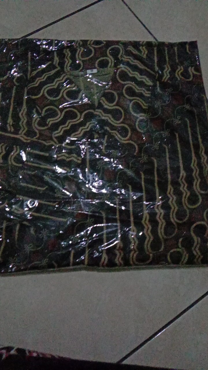 Kemeja Batik Pria Lengan Panjang Size M L Xl Xxl  Bswart Batik Hrb026 Kenongo Hem Panjang Padi