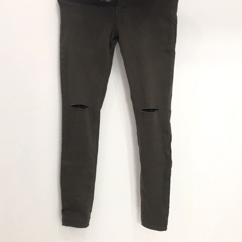 Bershka Army Ripped Jeans