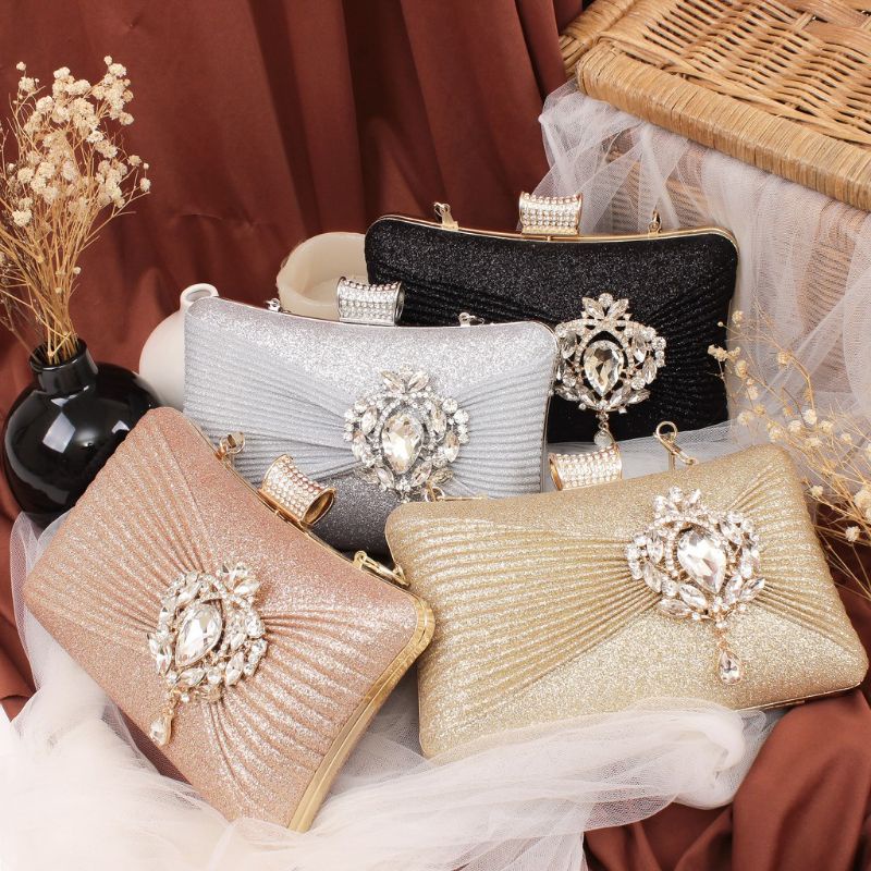 Party Bag Clutch Tas Pesta Import Premium Branded Murah Original Unik Mewah Casual Kulit CR 7636