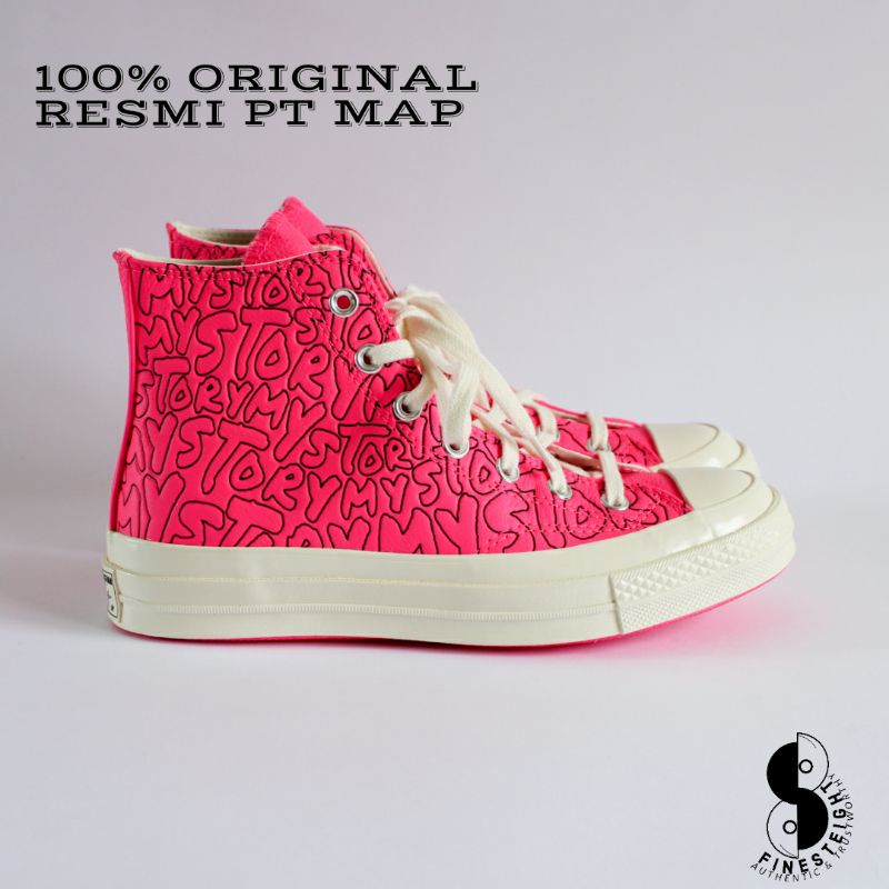 Converse CT 70s 70 Hi My Story Leather Hyper Pink/Hyper Pink/Egret Original 170353C