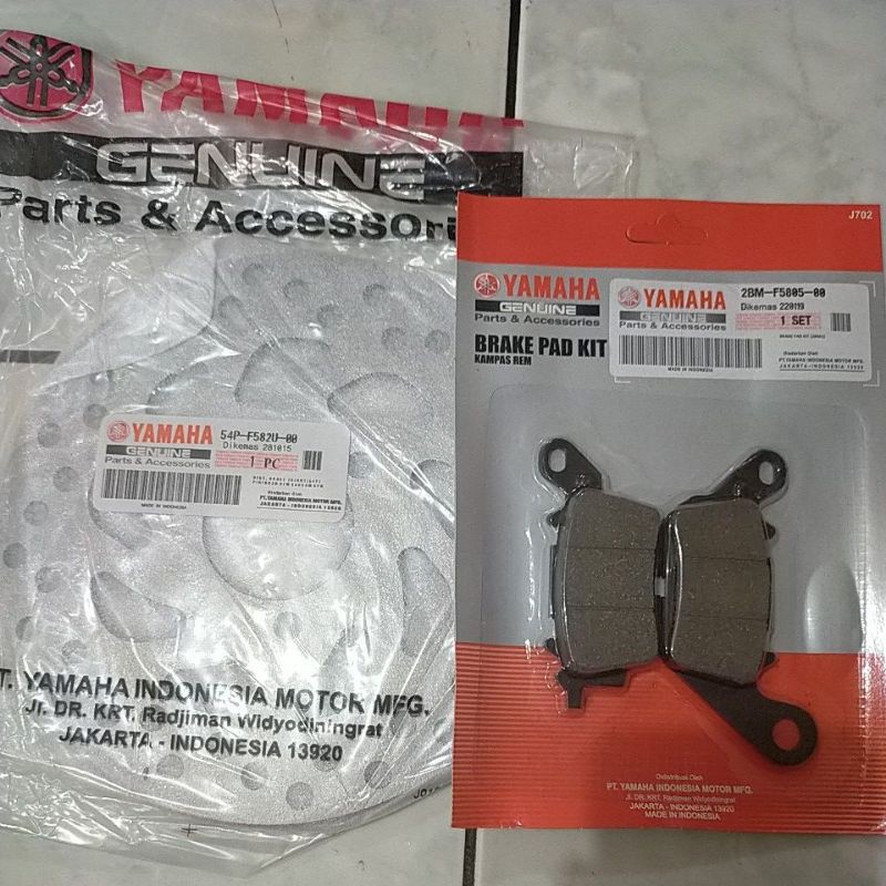 Piringan cakram depan+dispad Mio M3,fino fi,mio soul gt 125(54P-2BM)