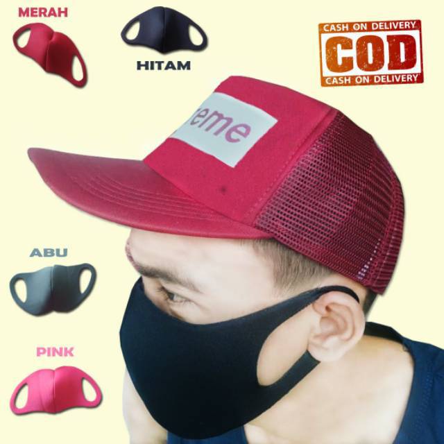 Masker polos scuba / masker non medis / masker anti debu 1 lusin 49ribu