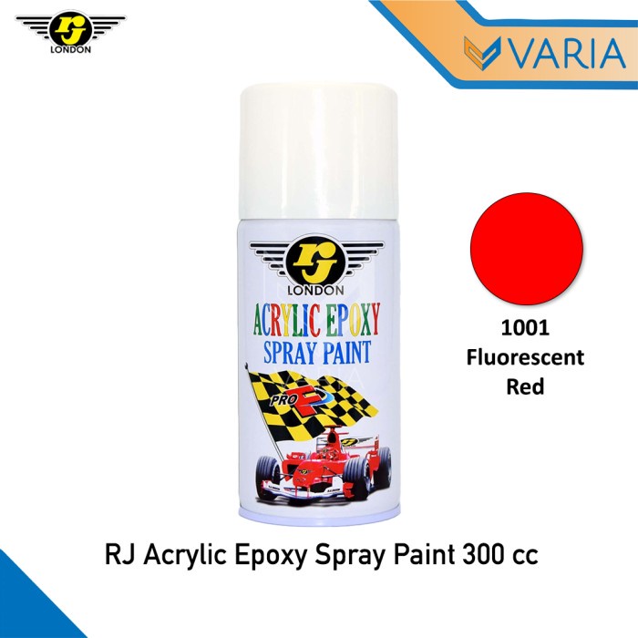 Cat RJ London Acrylic Epoxy Spray Paint 300 cc Fluorescent Red 1001