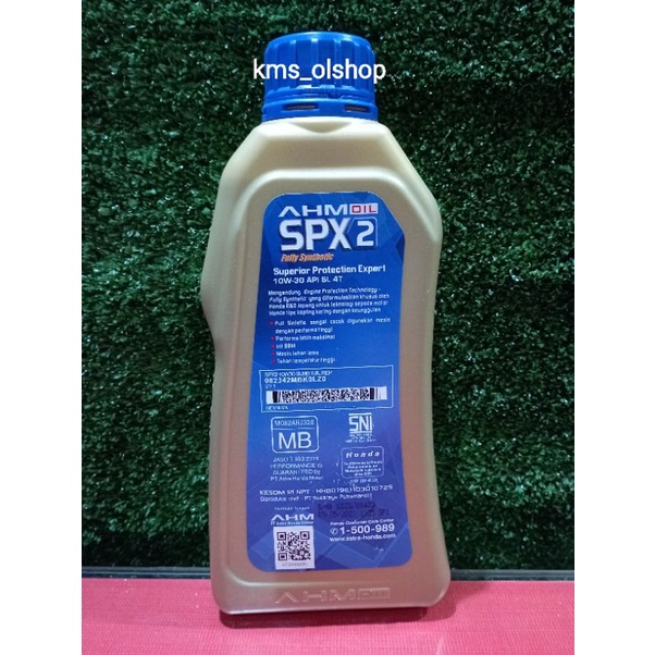 Oli AHM SPX2 SPX 2 10W-30 800ml Pelumas mesin AHM Oil motor Honda Matic 0.8 Liter