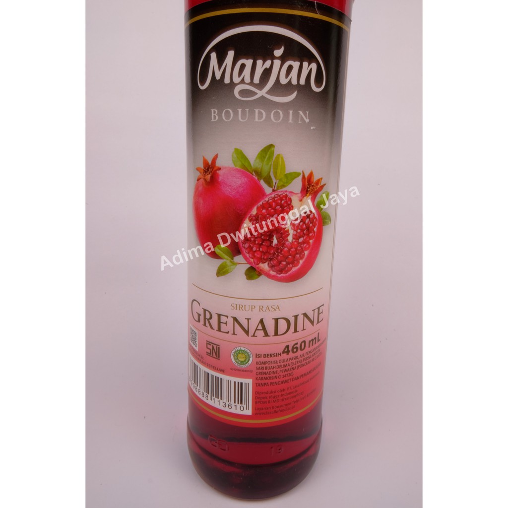 Marjan Boudoin Grenadine Syrup / Sirup Marjan Rasa Grenadine 460 ml