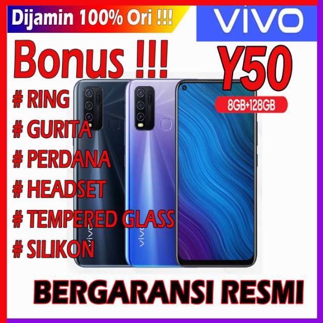 Vivo Y50 RAM 8GB ROM 128GB BATTERY 5000 mah dan Vivo Y17GARANSI RESMI