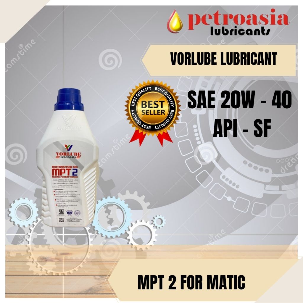 OLI MESIN MATIC OLI MPT 2 0,8L JASO SF 20W - 40 VORLUBE LUBRICANT MURAH SNI MPT2 ORIGINAL