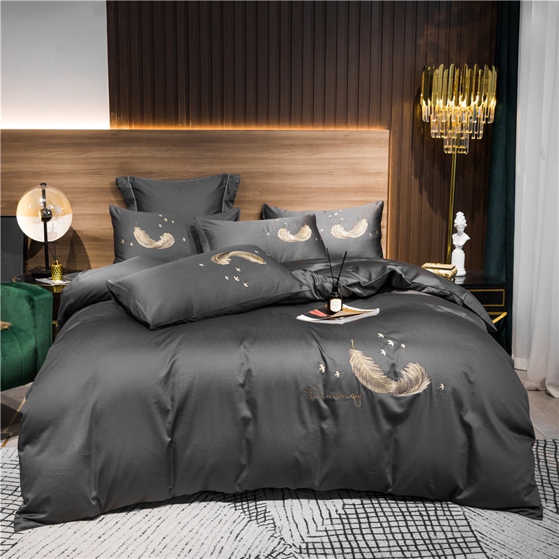 Jual High End Luxury Queen Bedding Sets 100% Cotton Bed Cover Set High  Quality Pillowcase Duvet Cover Fit Indonesia|Shopee Indonesia