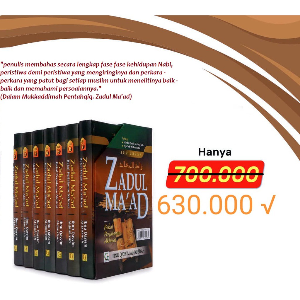 Zadul Maad Ibnu Qayyim Al Jauziyah 1 Set 7 Jilid -GI