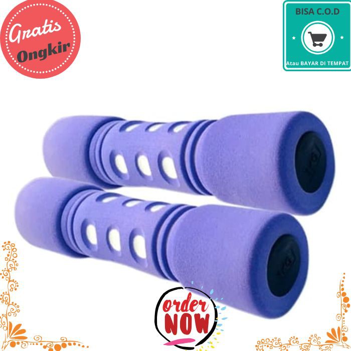 COD 249 Dumbell Barbel Aerobic Soft Foam Dumbell Barbell Fitness Barbel Girl Wanita 2x 1kg 12