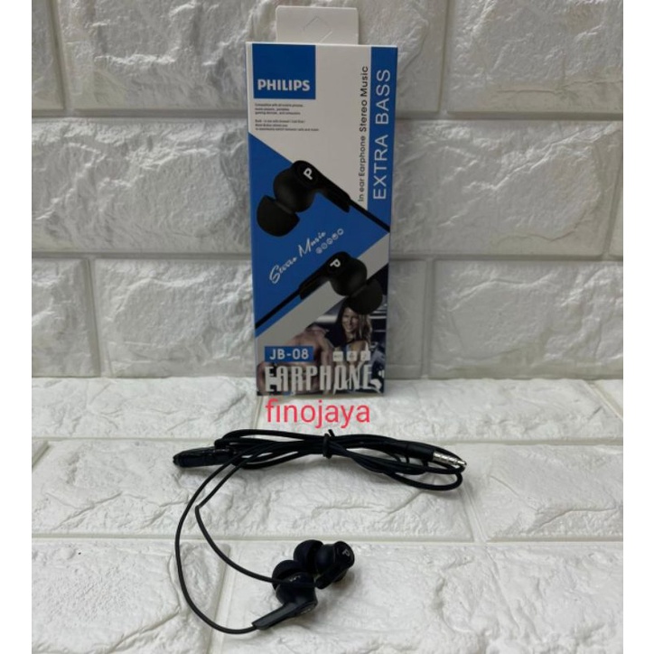 Handset handfree Hf JB-08 Philips Ekstra + Bass Handphone Handset