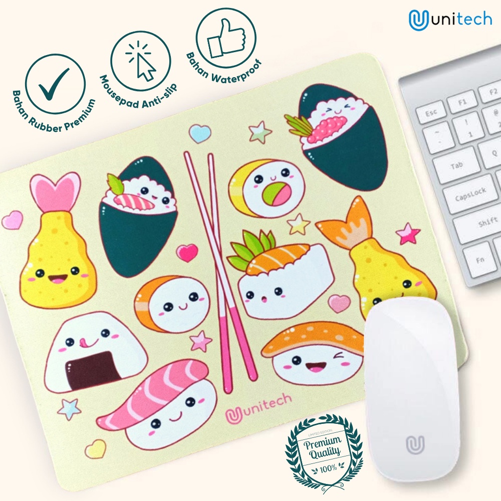 Unitech Mousepad Motif Cute Animal Series Anti Selip