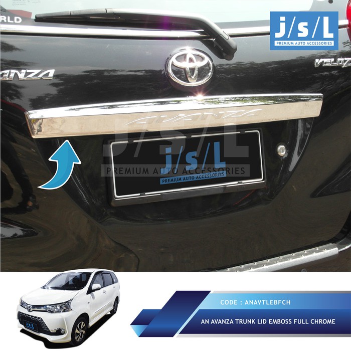 Avanza Type E Xenia Type M 2015 2016 2017 2018 Aksesoris Trunk Lid Chrome JSL