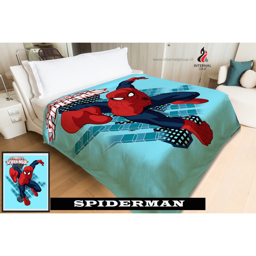 Selimut Internal Blanket SPIDERMAN Soft Panel 160 x 200 ASLI MURAH