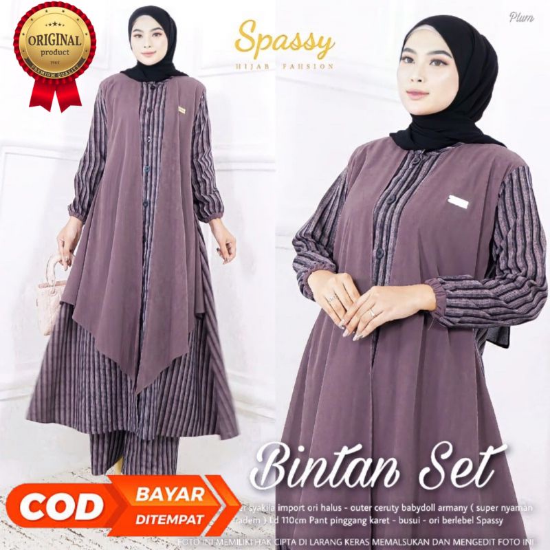 BINTAN ONE SET SPASSY ORIGINAL // SYAKILA IMPORT ORI + CERUTTY ARMANY