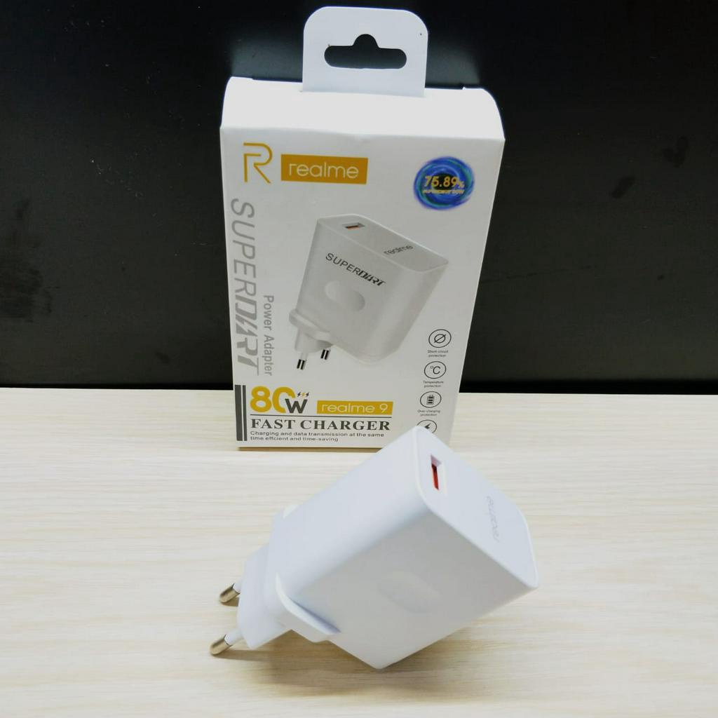 batok adaptor ori100% realme9 80w super vooc fast charger PROMO SEN