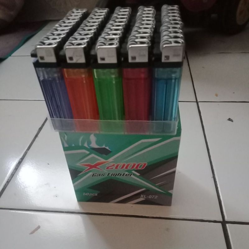 KOREK API X2000 GAS LIGHTER ISI 50 PCS  HARGA 1 PAK