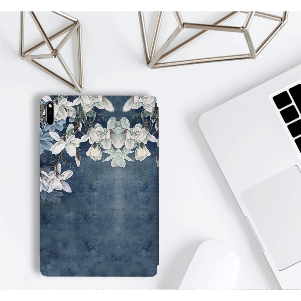 [Ready Stock] Untuk Huawei Matepad11 (2021) 10.95-inci Fashion Tablet Pelindung Case Mekar Bunga Cantik Flip Stand Cover