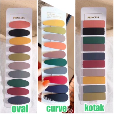 [SATUAN] JEPIT RAMBUT KOREA - Warna Warni Matte - Aksesoris Imut