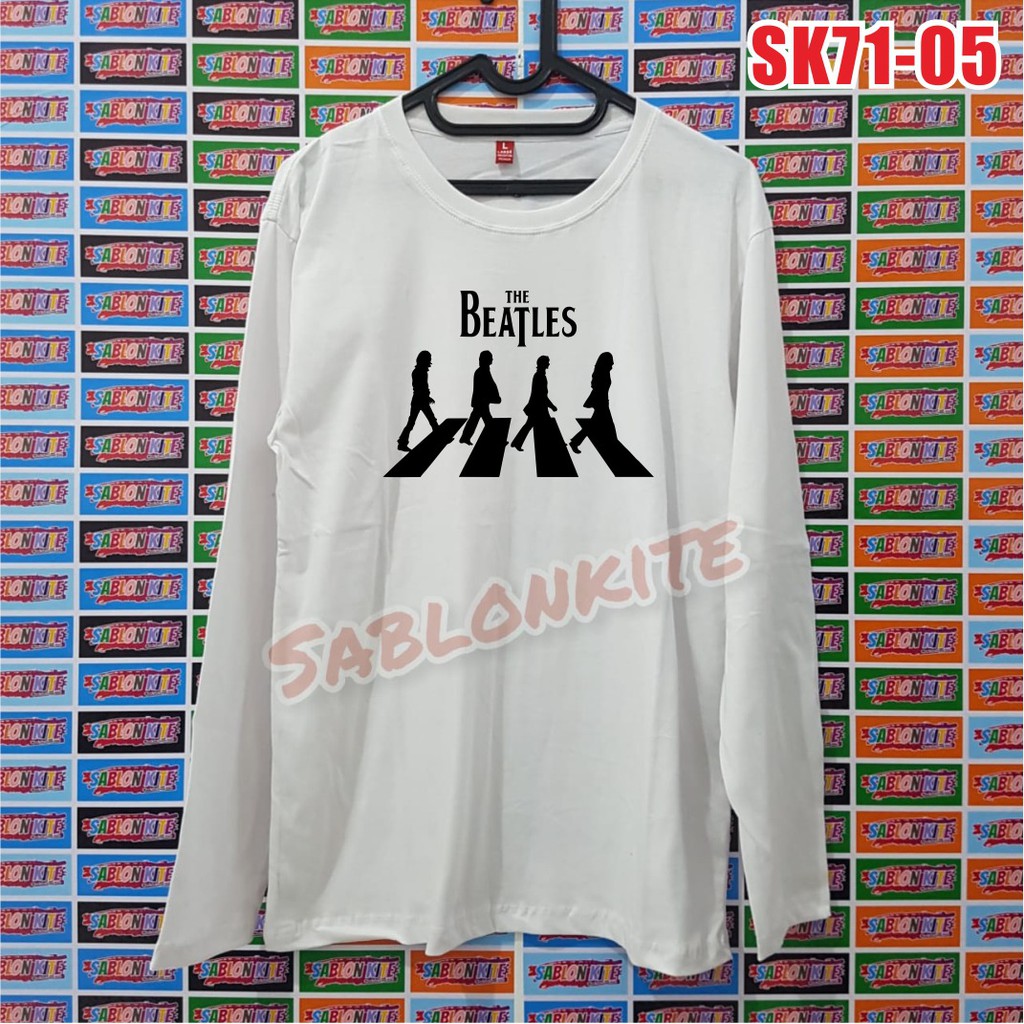 MURAH !!! KAOS SABLON THE BEATLES 2 bahan kaos cotton combed 30S