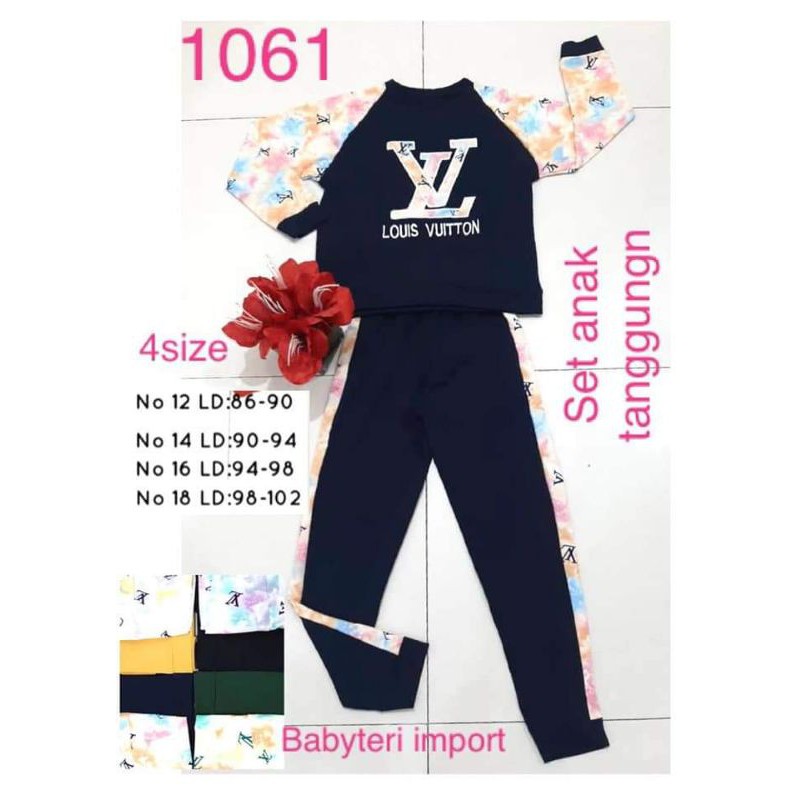 Setelan LV anak perempuan import