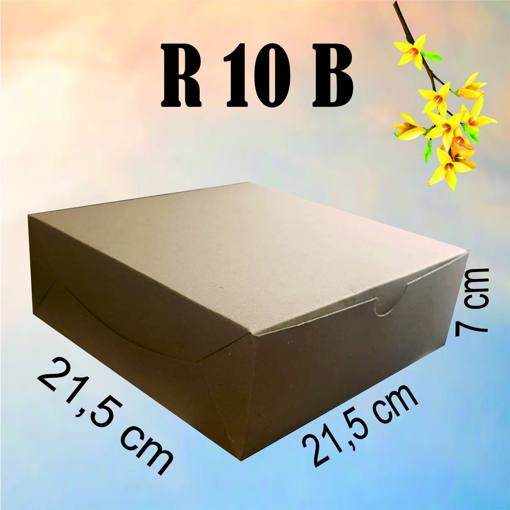 

R10B E-Flute 21,5x21,5 isi 50 lbr Dus/Kotak Hampers/Box/Suvenir Nasi Kue Roti
