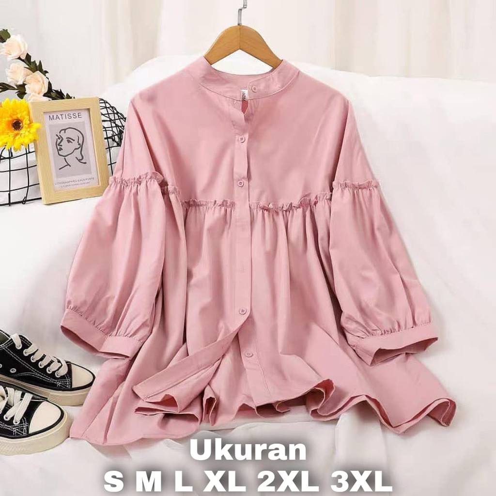 Dalova Blouse - Atasan Big Size - Baju Jumbo - Ukuran S M L XL 2XL 3XL