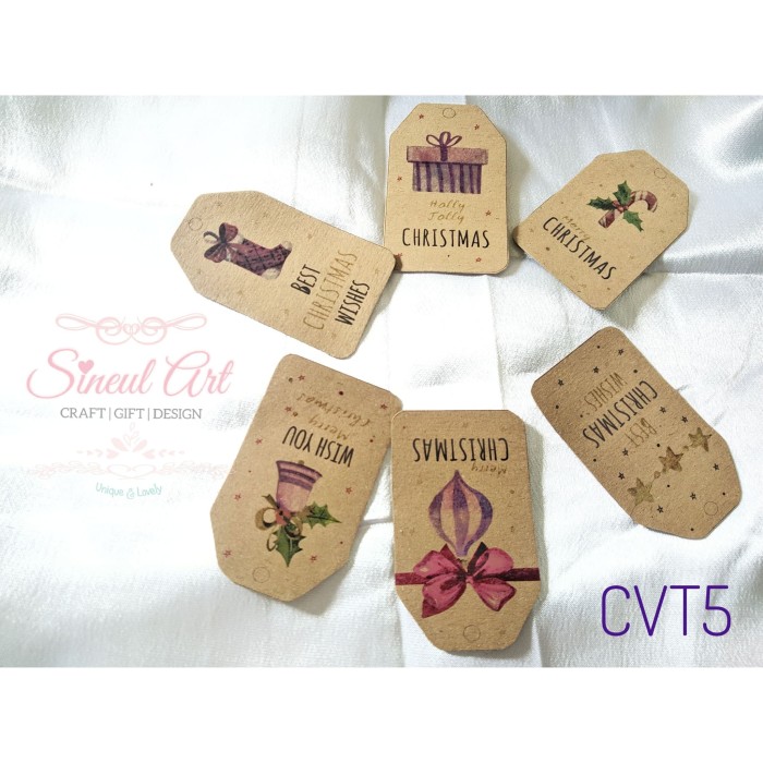 

Kartu Ucapan Hang Tag Natal Mini/ Vintage Christmas Hang Tag
