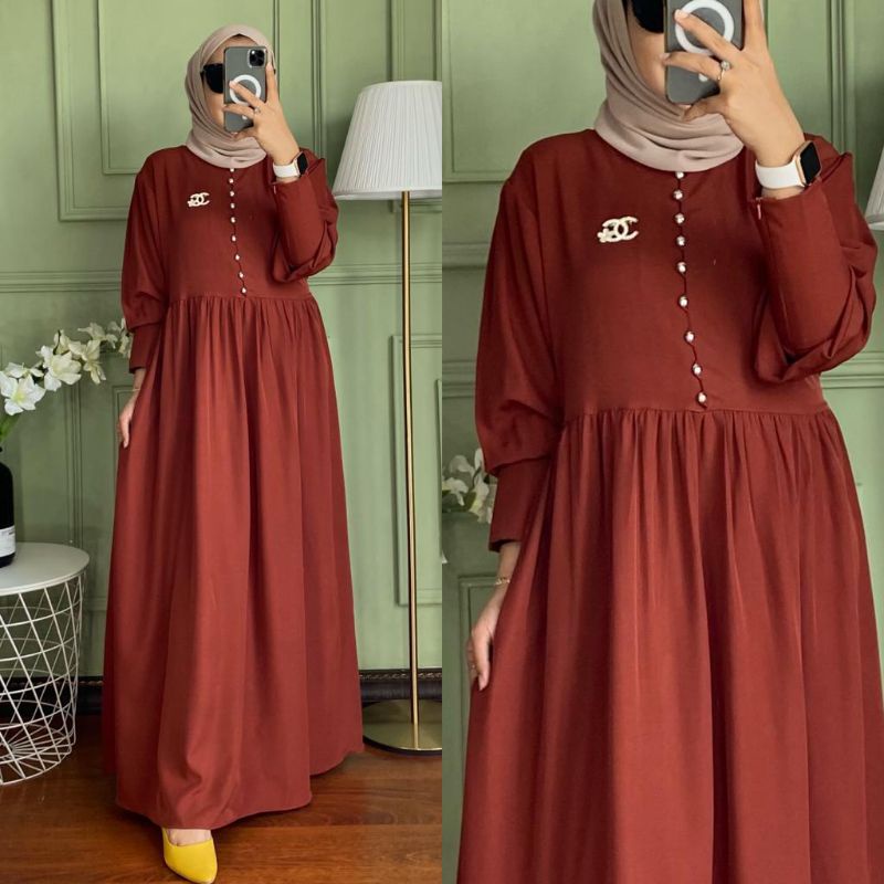 GAMIS  MODIS SYAKILA IMPORT ELEGAN (COD)