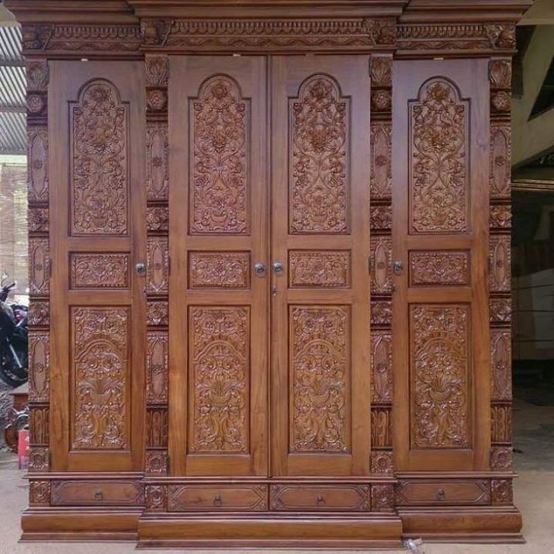 lemari gebyok ukir jepara/kayu jati/furniture jepara/mebel jepara