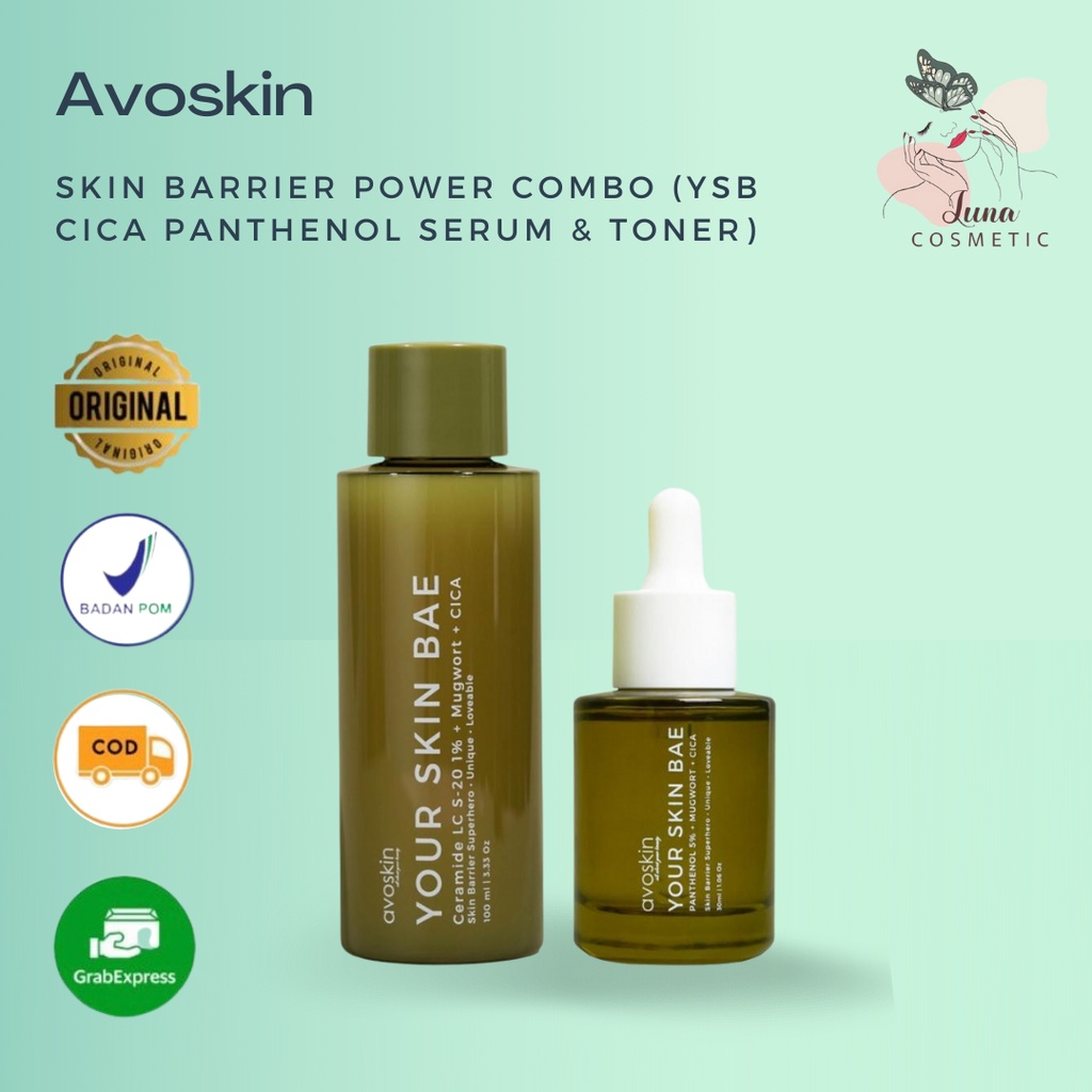 Avoskin Your Skin Bae Mugwort Series 30ml &amp; 100ml YSB cica panthenol serum &amp; toner