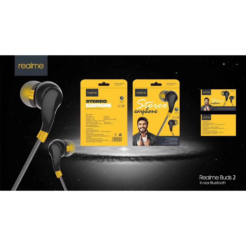 GROSIR Headset earphone realme RMA103 / RM 103 / RM-103 Stereo Earphone