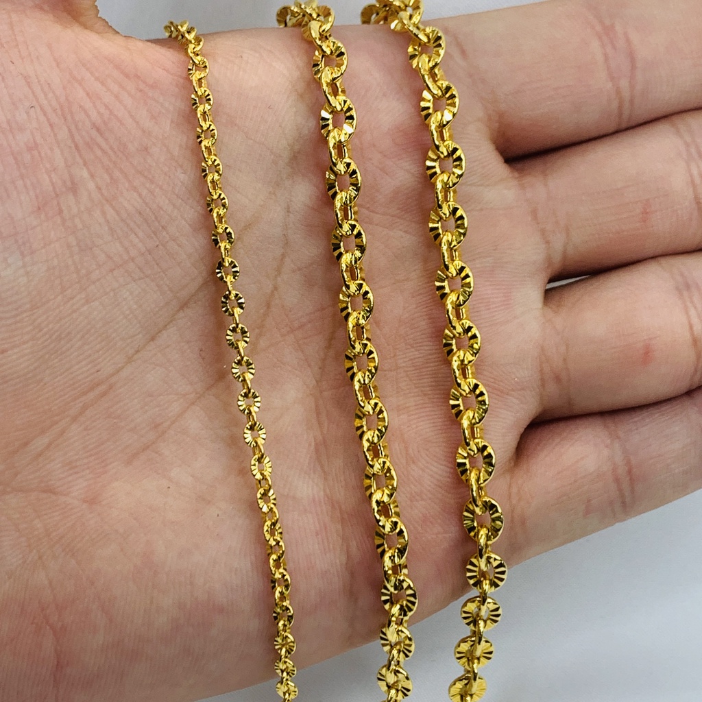 Gelang Rantai Emas Asli Model Polo Holo Hollow Ukir Kadar 700 70% 2 3 4 5 gram gr Bracelet